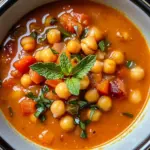 25- Minutes Moroccan Chickpea Soup Recipe - Perfect For Dining Experience