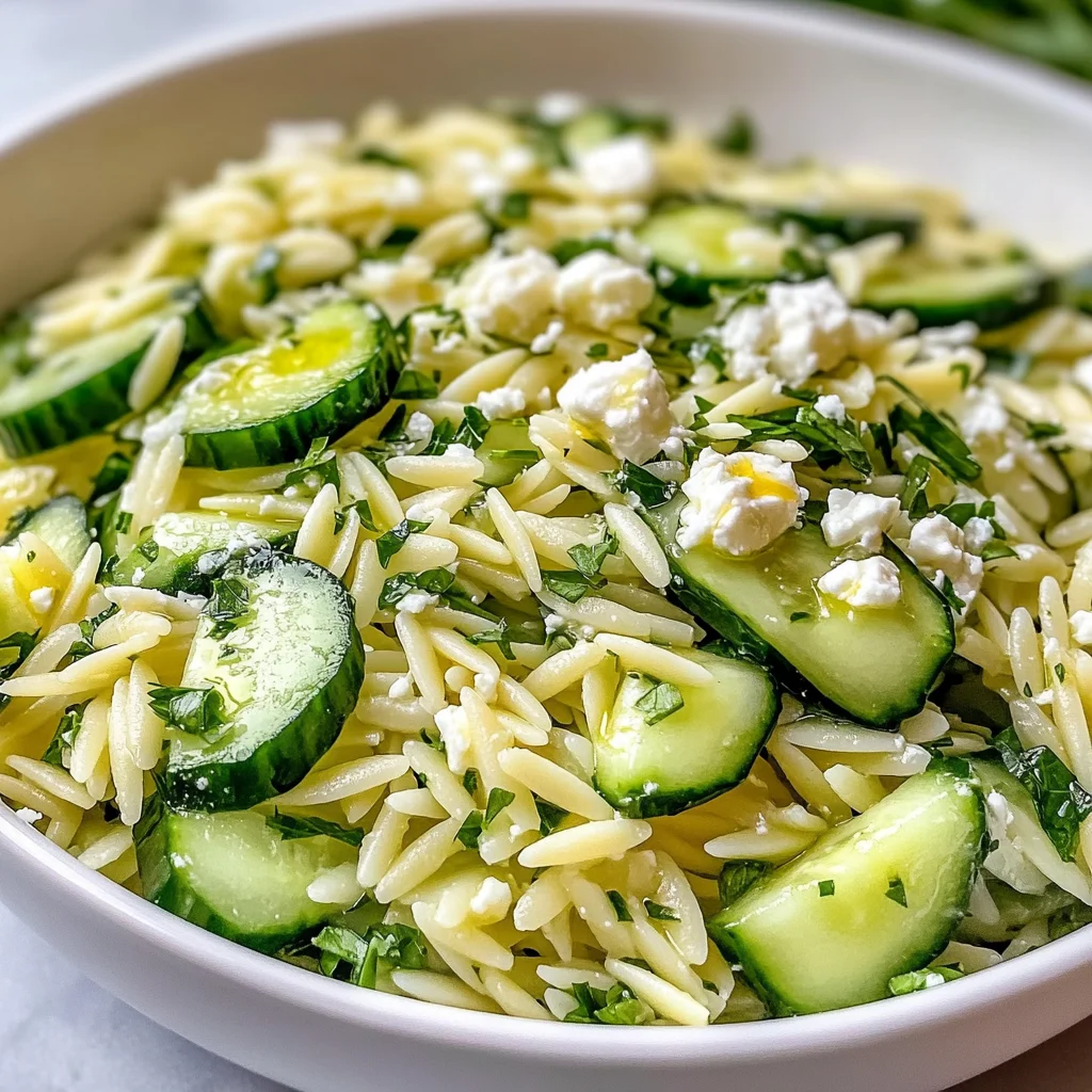 Best Cucumber Lemon Orzo Salad