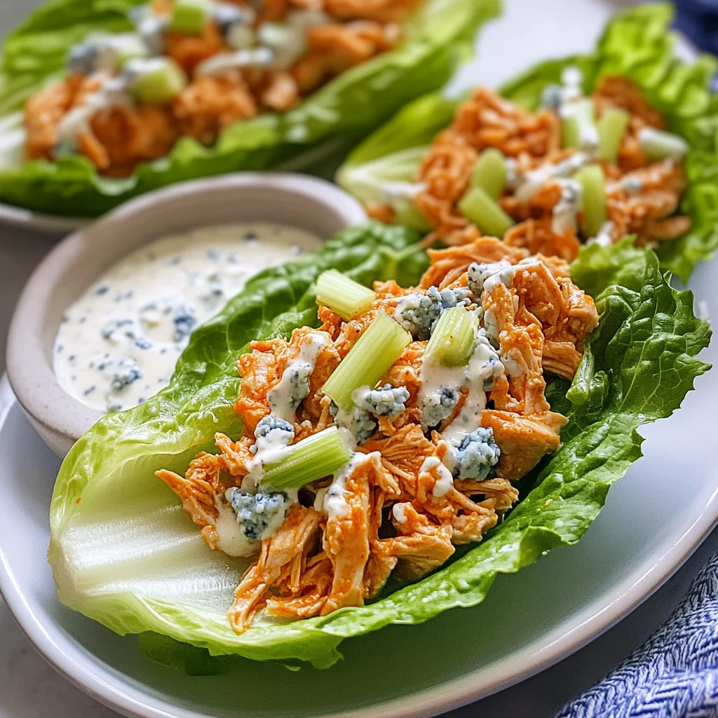 Buffalo Chicken Lettuce Wraps
