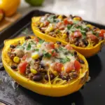 Burrito Spaghetti Squash Boats