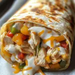 Chicken Bell Pepper Ranch Burritos
