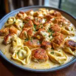 Creamy Cajun Chicken Tortellini with Garlic Parmesan Sauce