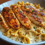 Creamy Cajun Chicken and Parmesan Bowtie Pasta