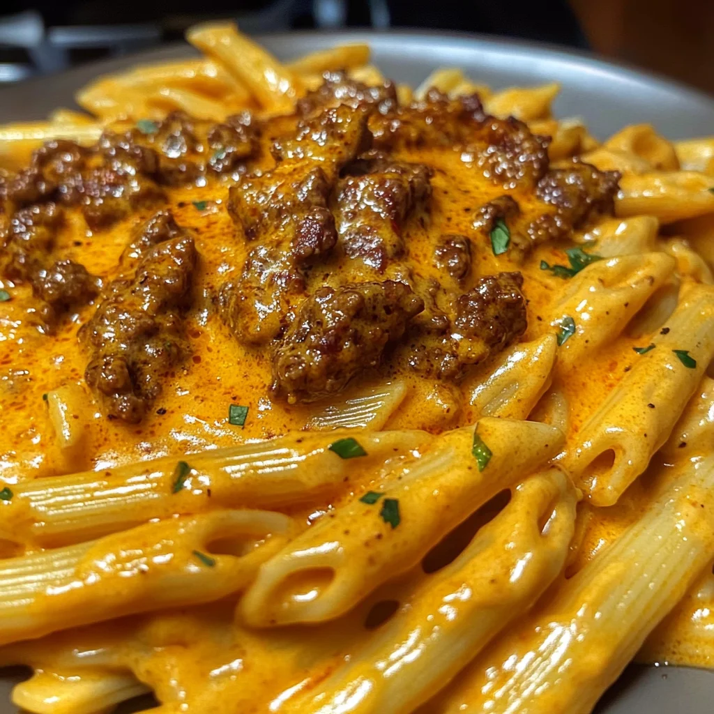 Creamy Cajun Steak Penne with Spicy Cheese Sauce