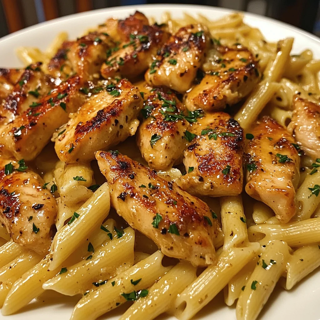 Creamy Garlic Honey Chicken Penne