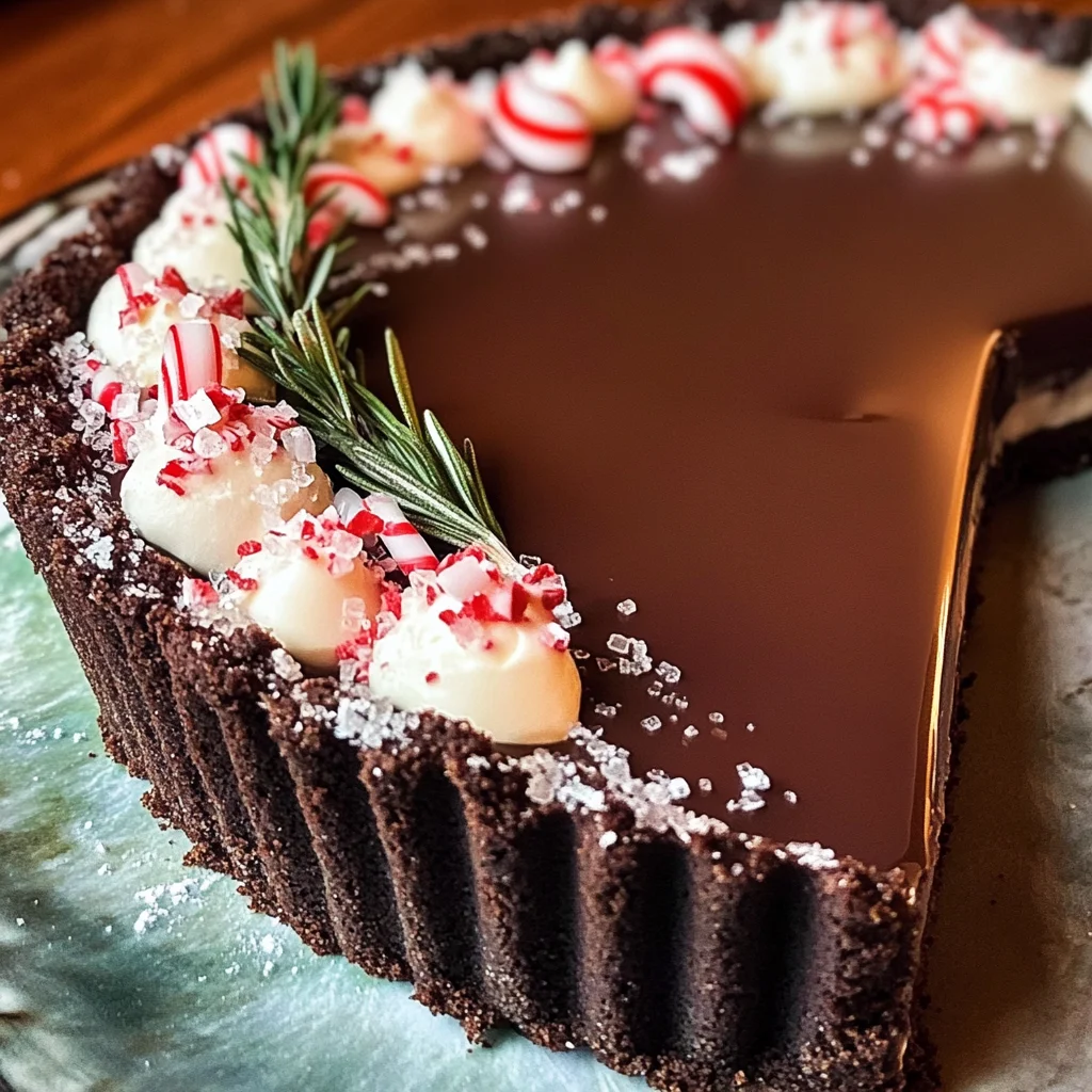 Dark Chocolate Peppermint Mousse Tart