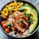 Honey Chipotle Chicken Rice Bowls
