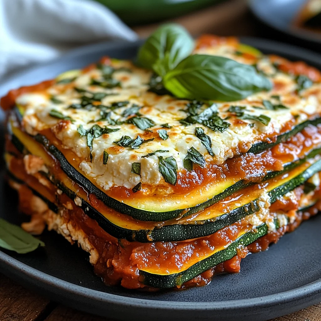 Layered Zucchini Ricotta Melts with Marinara