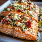 Mediterranean Baked Salmon With Feta & Sun-dried Tomatoes