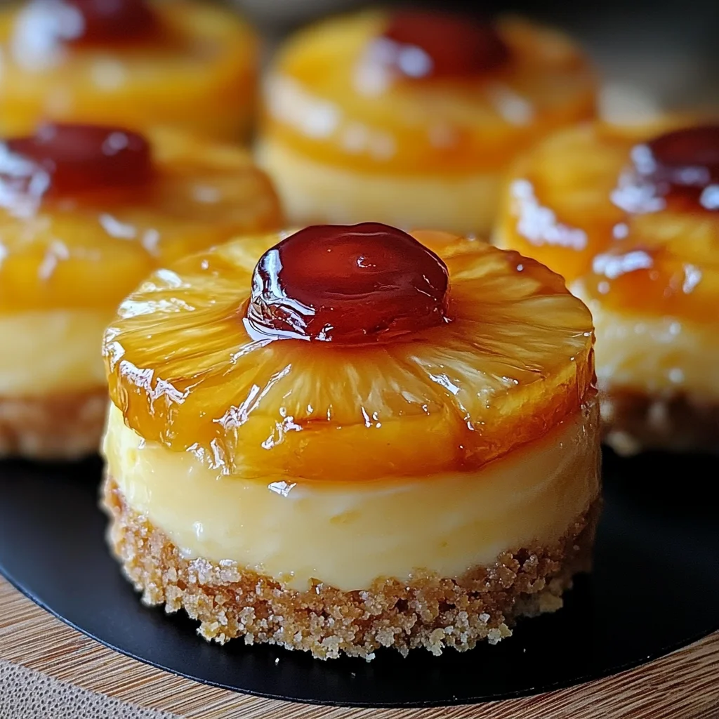 Mini Pineapple Upside-Down Cheesecakes