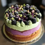 Pistachio and Blackberry Olive Oil Cake Recipe