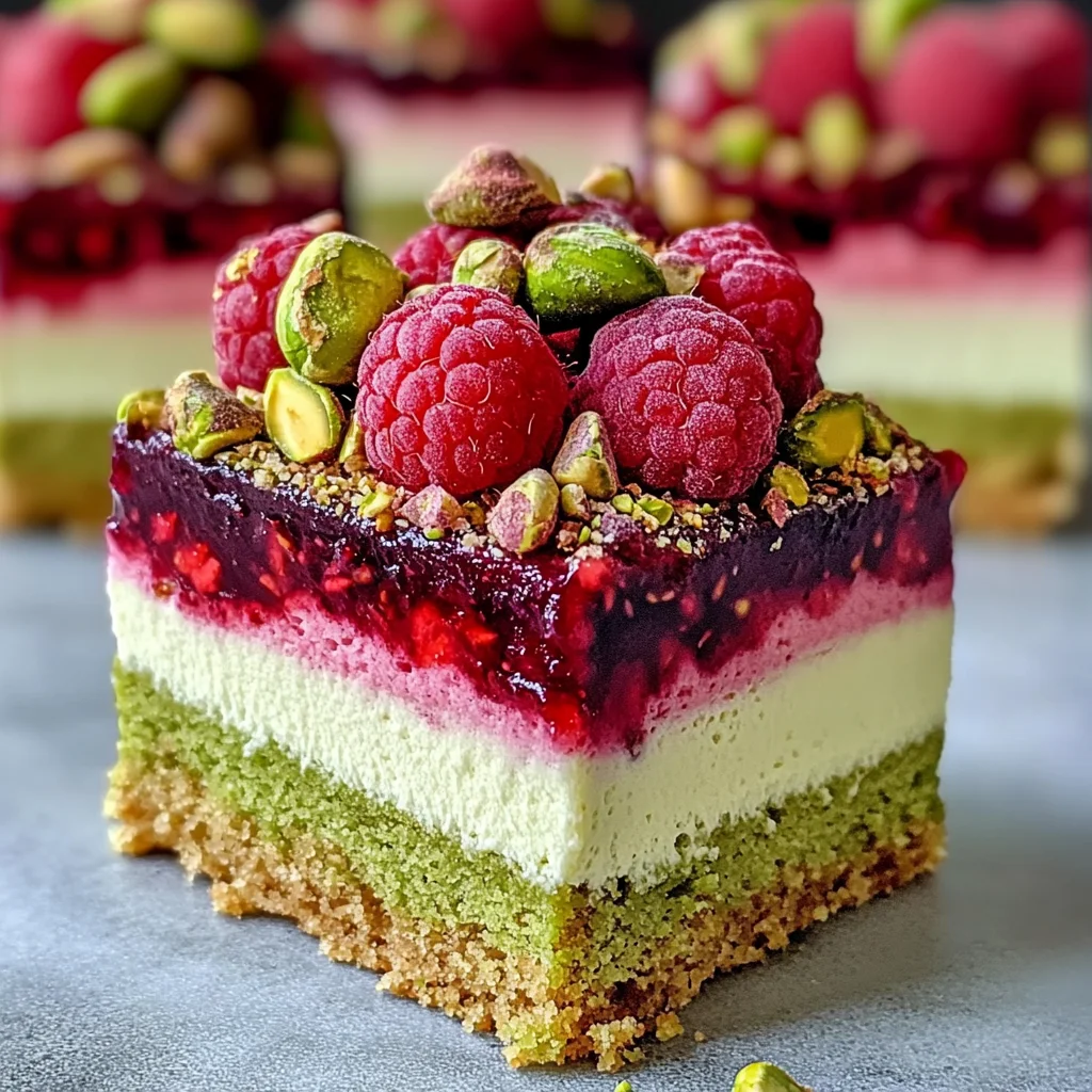 Raspberry Pistachio Mousse Cakes