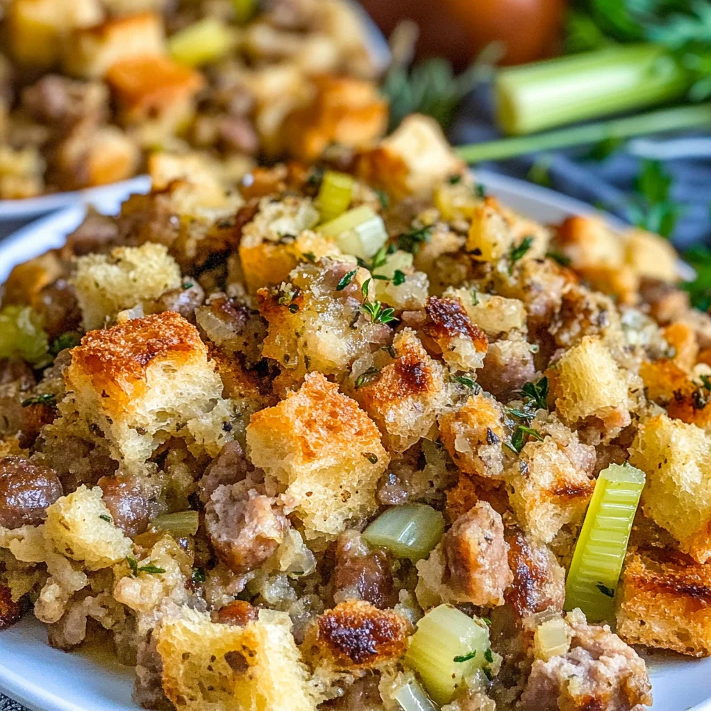 Slow Cooker Sausage Stuffing