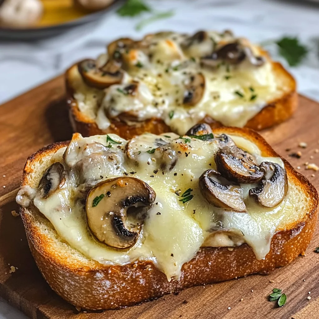 Toasts Cchicken hampignons Quatre Fromages