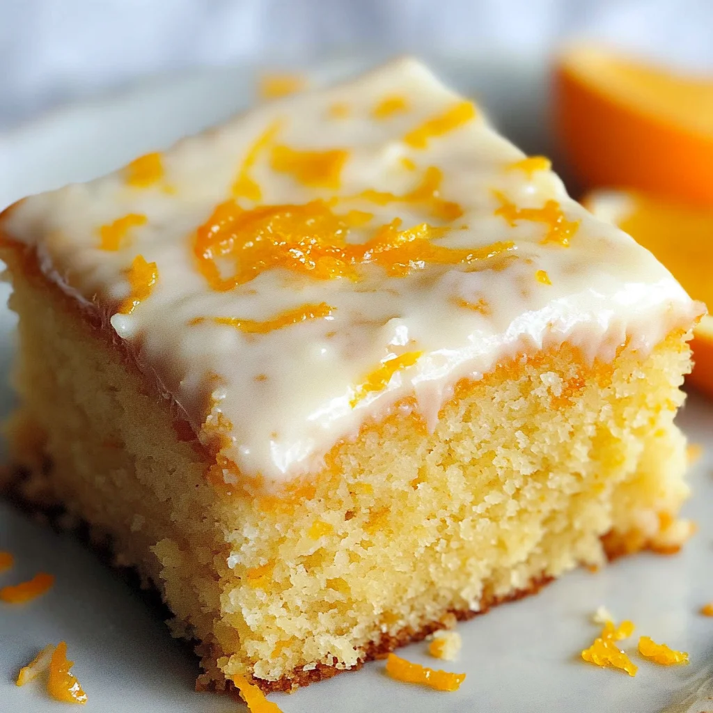 BEST Orange Drizzle Traybake Cake