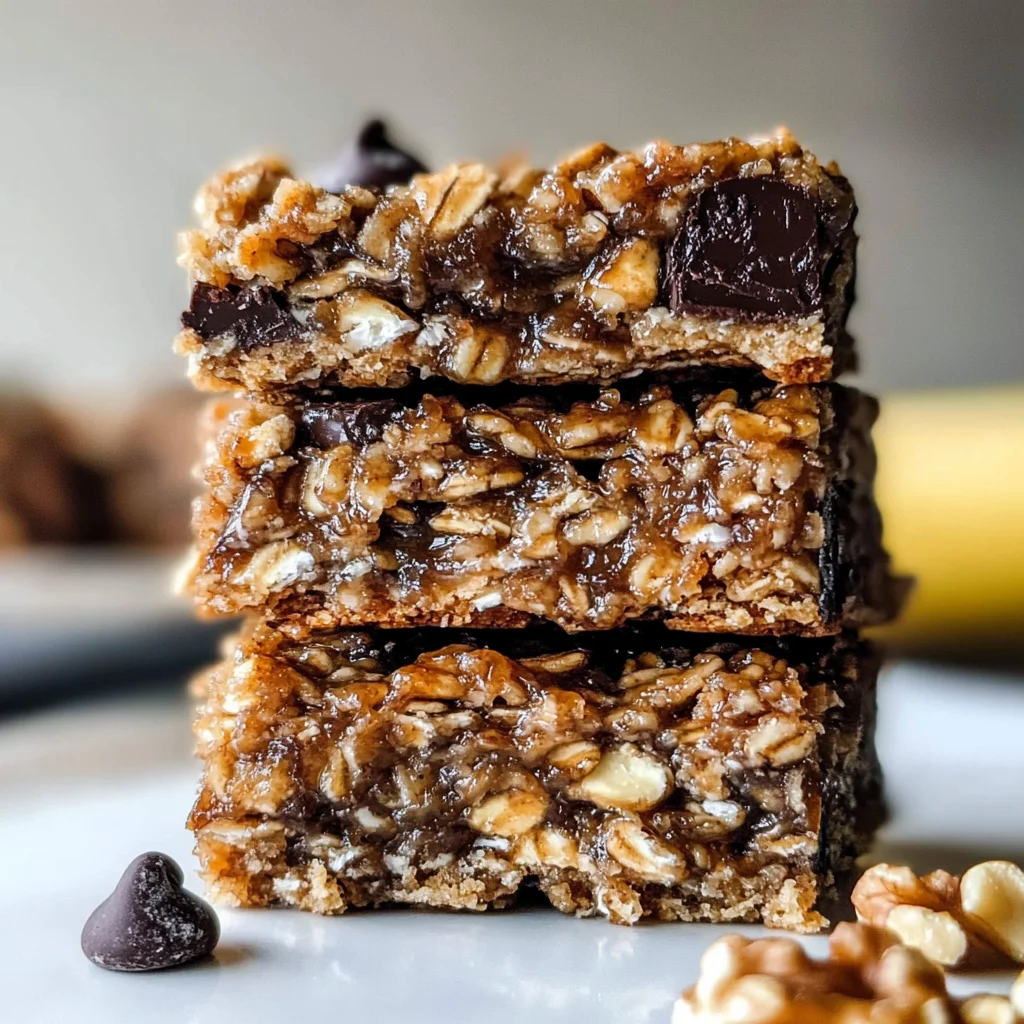 Banana Peanut Butter Oat Bars