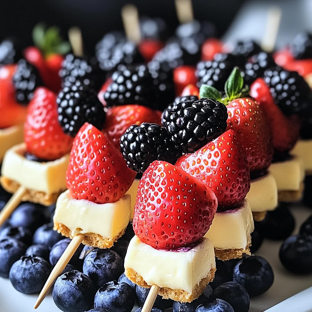 Berry Cheesecake Dessert Kabobs