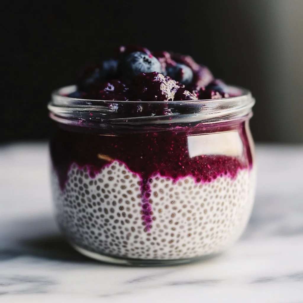 Blueberry Coconut Chia Seed Pudding