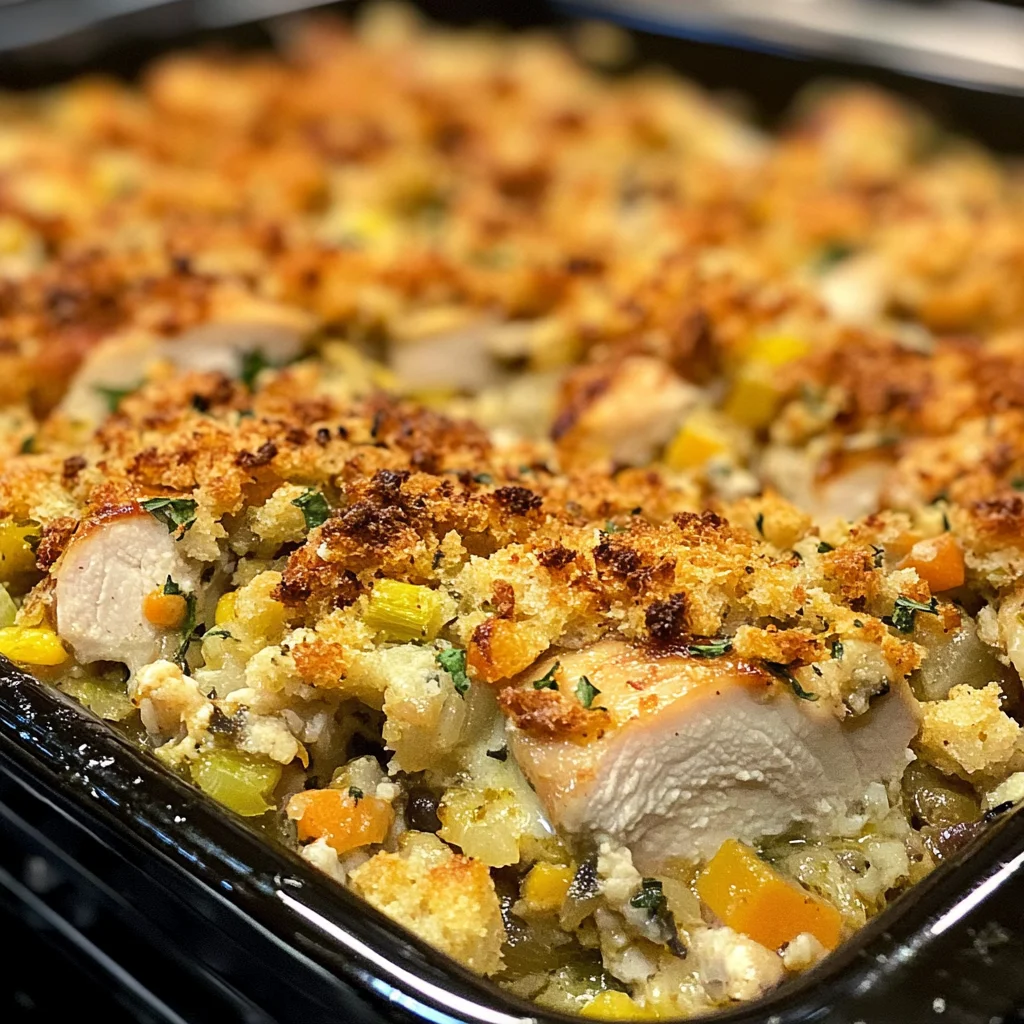 Chicken and Stuffing Casserole Recipe