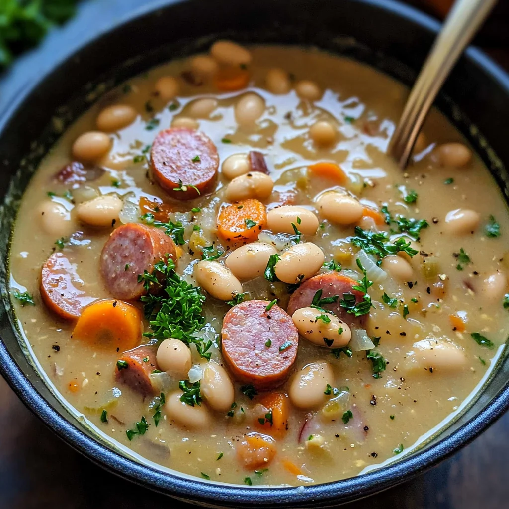 Creamy Bean Soup with Kielbasa