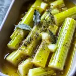 Delicious Braised Celery With Thyme and White apple vinegar Recipe