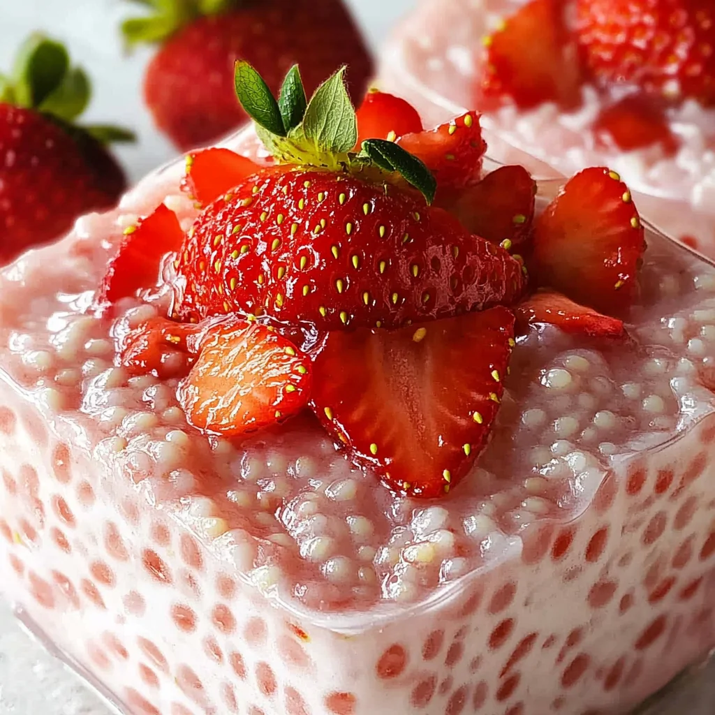 Easy 4-ingredient Strawberry Sago