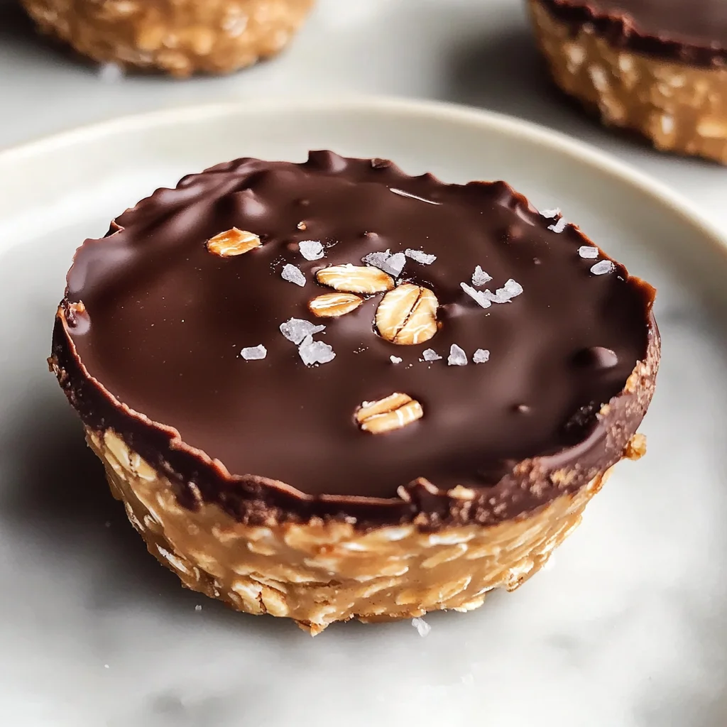 Easy No Bake Peanut Butter Oat Cups
