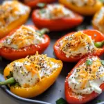 Everything Cream Cheese Stuffed Mini Bell Peppers
