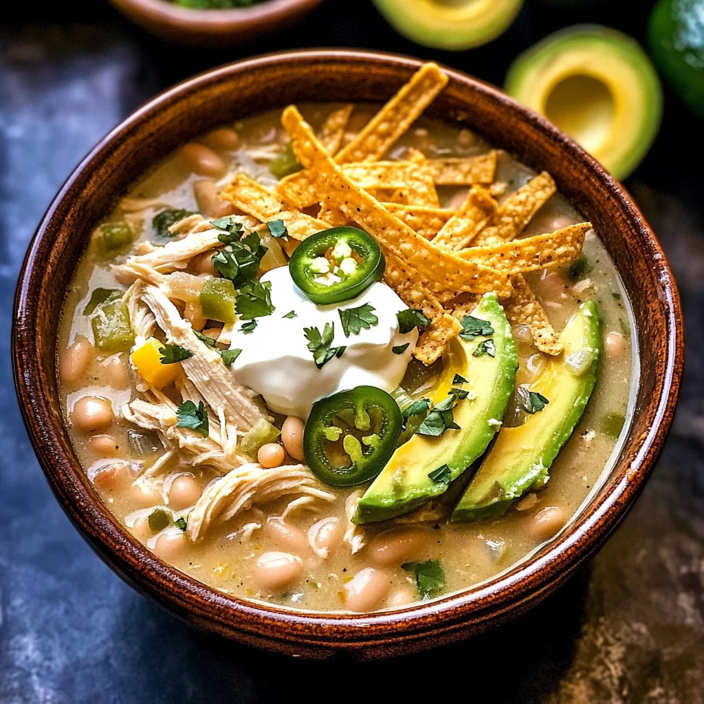 Flavorful Crockpot White Chicken Chili Soup