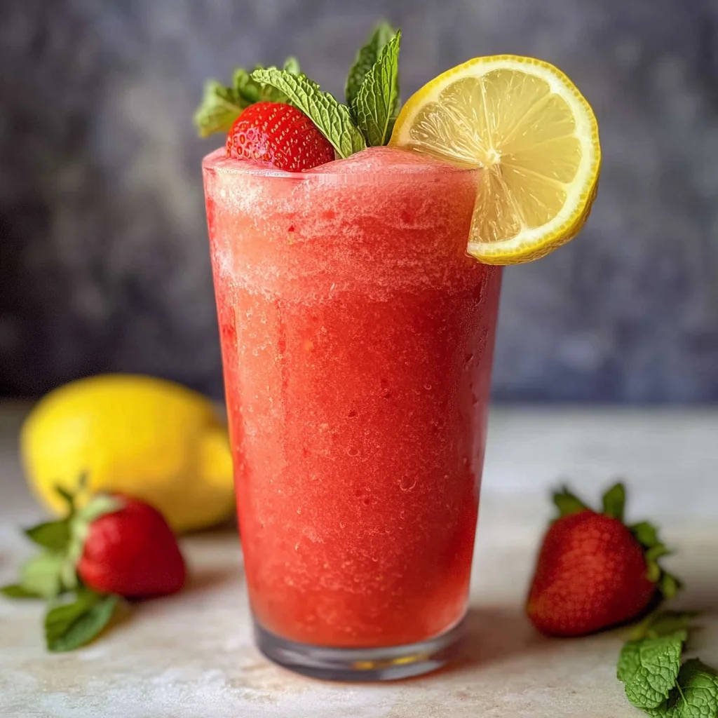 Frozen strawberry lemonade