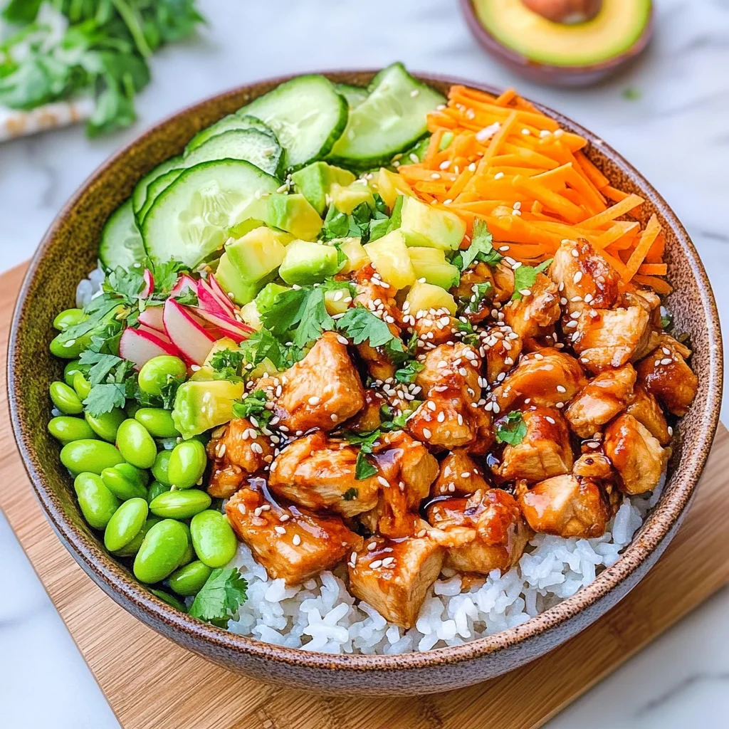 Hawaiian Inspired Chicken Poke Bowl That's Bursting with Flavor