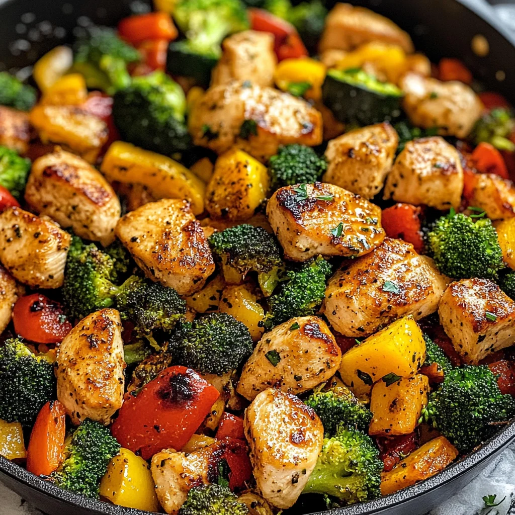 Healthy Chicken and Vegetables Skillet