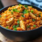 Kimchi Fried Rice with Chicken