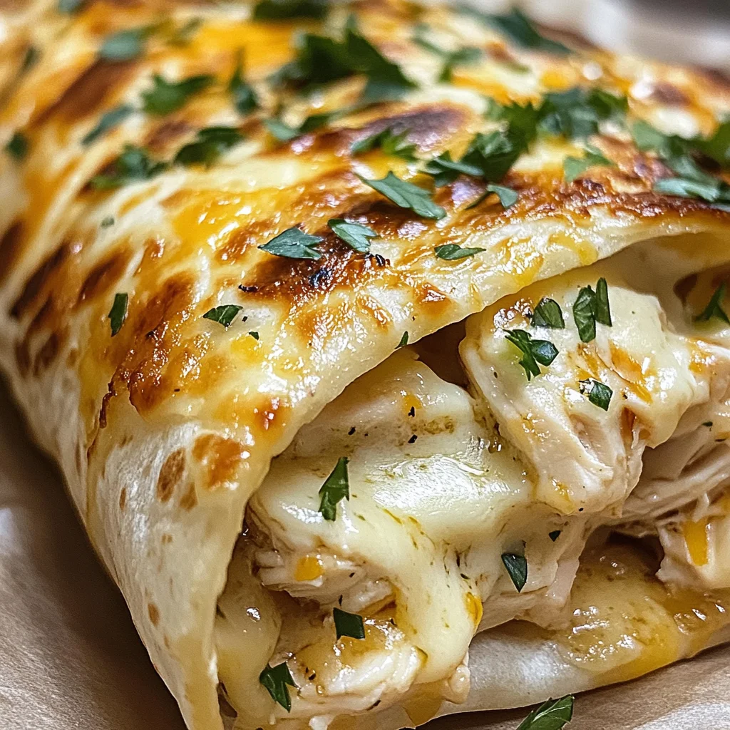 Ooey-Gooey Cheesy Garlic Chicken Wraps You’ll Love!