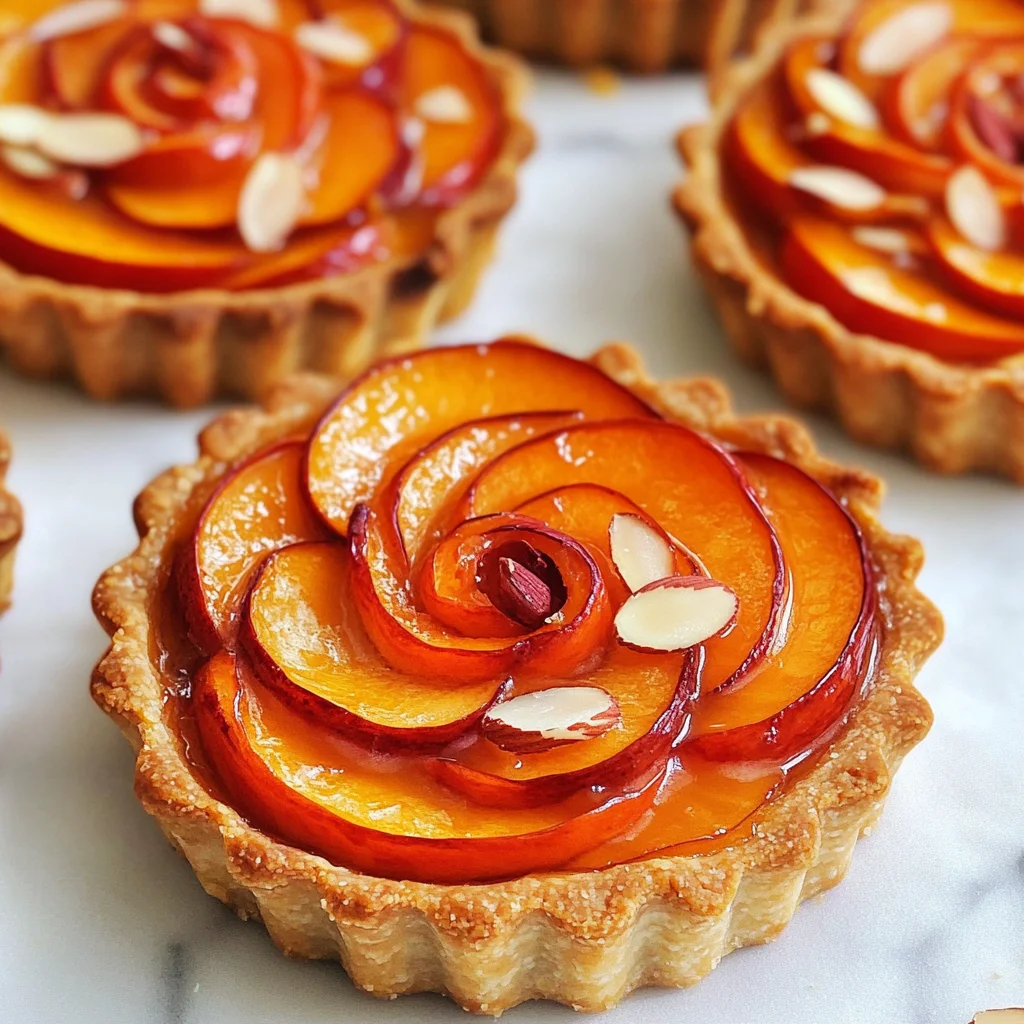 Persimmon Almond Rosette Tarts