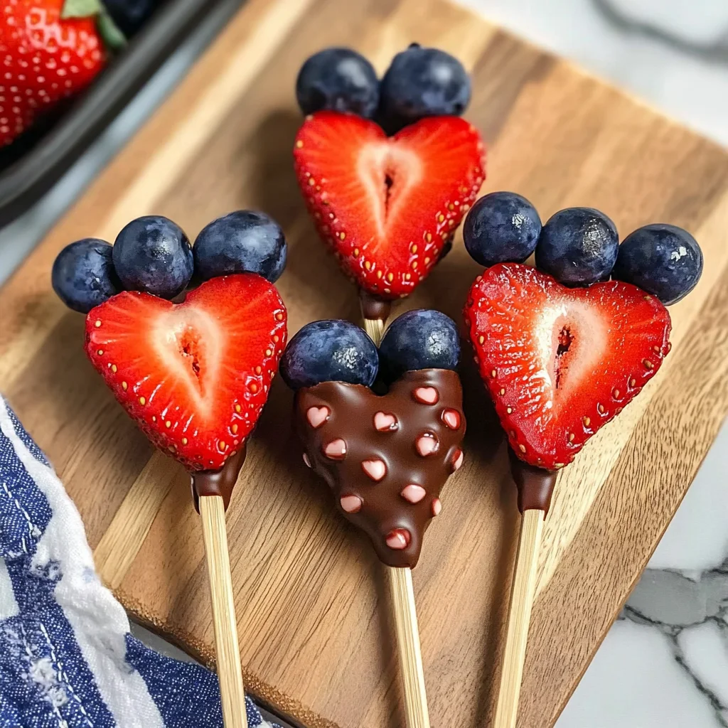 Quick Valentine and Day Fruit Skewers
