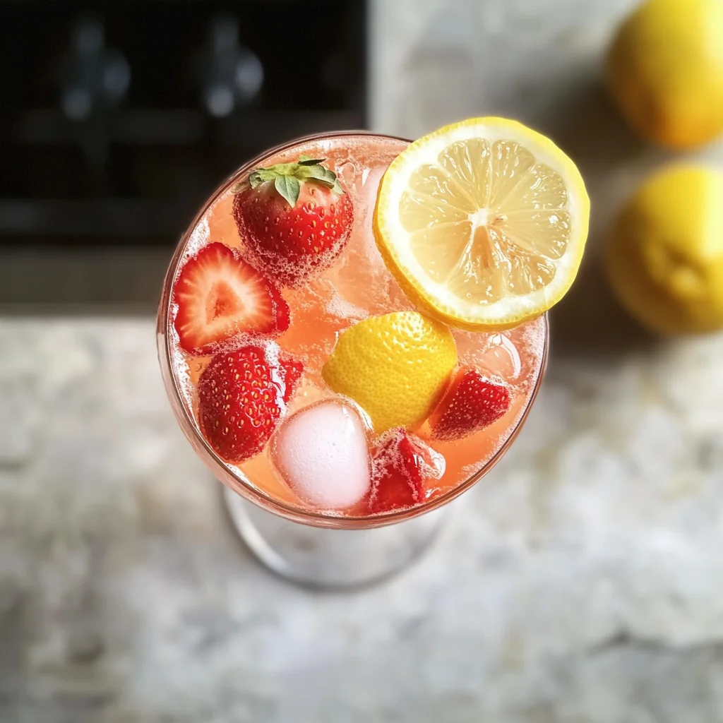 Sparkling Strawberry Lemon Mocktail