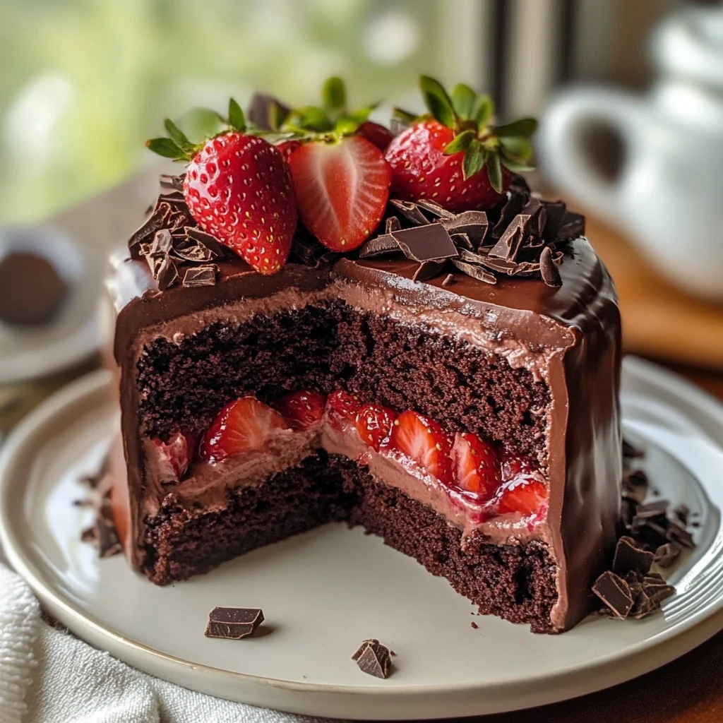 Strawberry Chocolate Cake – A Luscious, Decadent Treat