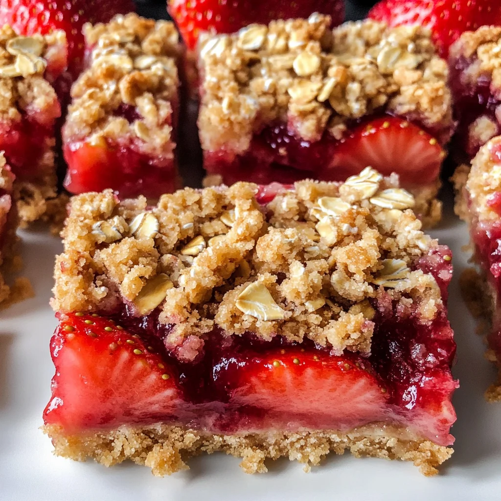 Strawberry Oatmeal Crumble Bars Recipe