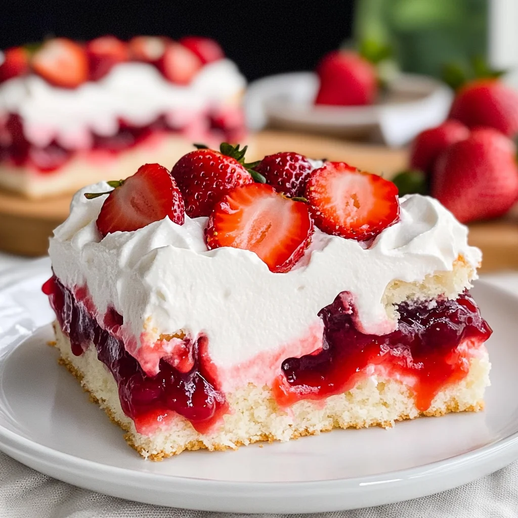 Strawberry Shortcake Poke Cake