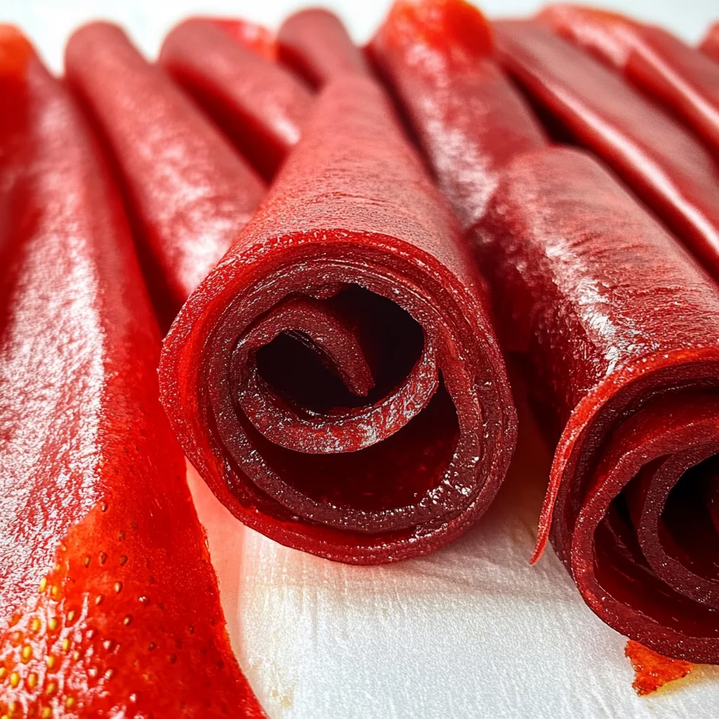 3-Ingredient Homemade Strawberry Fruit Roll-Ups
