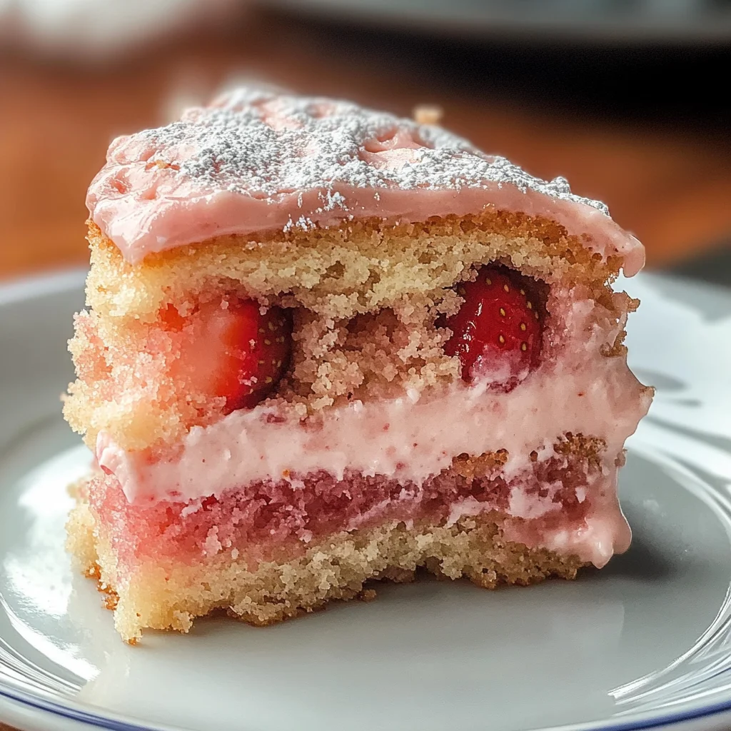 Amazing Strawberry Honeybun Cake