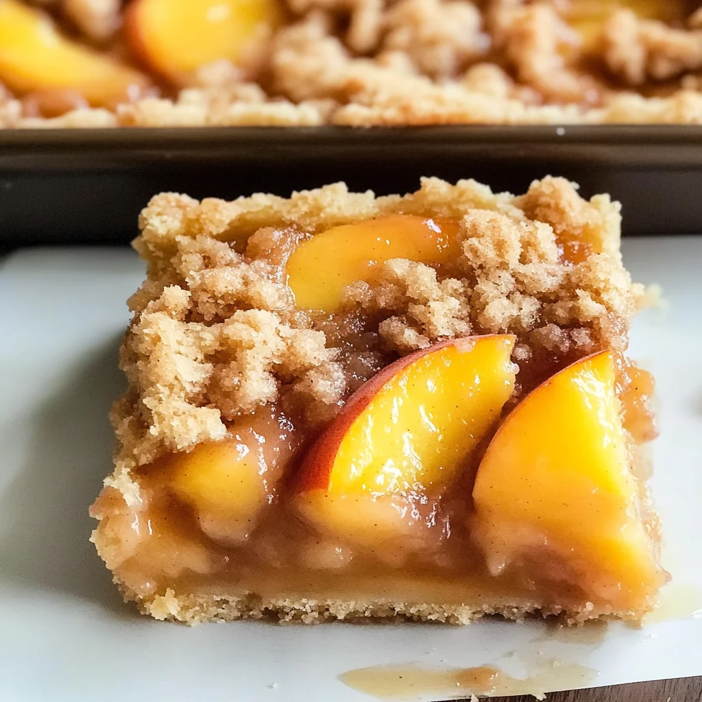 Best Bakery-Style Peach Crumble Bars