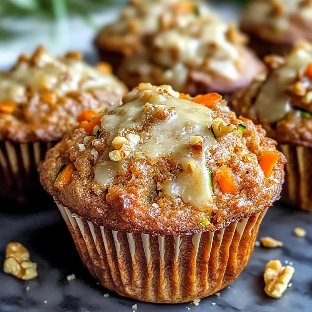 Carrot Cake Zucchini Muffins – Moist, Spiced & Packed with Veggies!