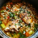Chicken and Pearl Couscous Soup