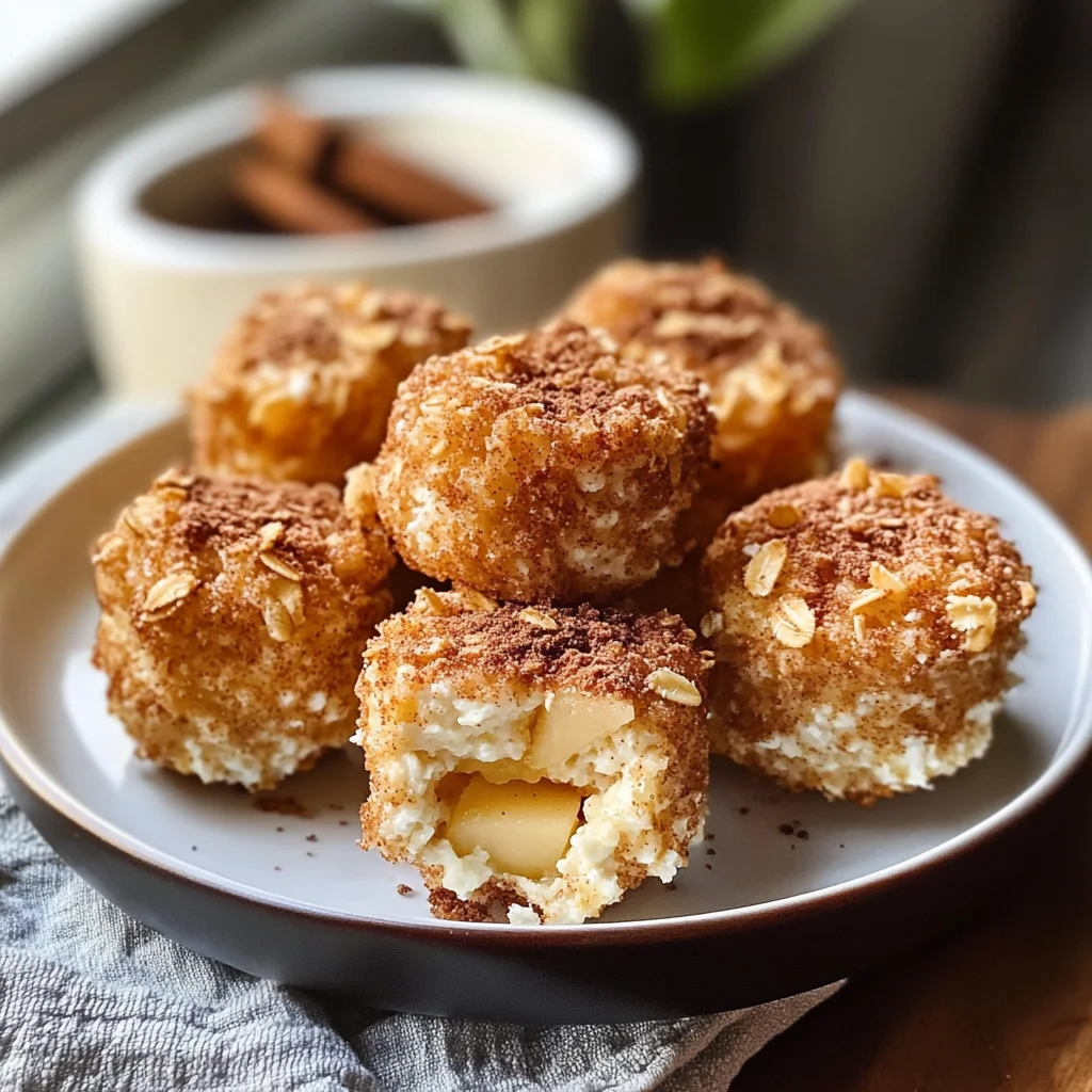 Cinnamon Apple Cottage Cheese Bites