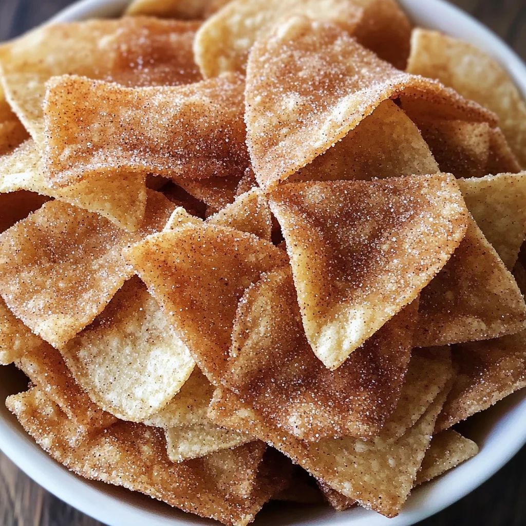 Cinnamon Sugar Tortilla Chips (Oven Baked)