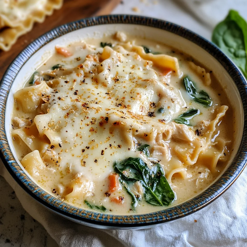 Creamy Chicken Lasagna Soup