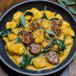 Creamy Pumpkin Gnocchi with Spinach and Sausage (30-Minute, One-Pan)