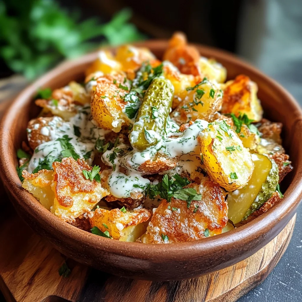 Crispy Smashed Potato Salad